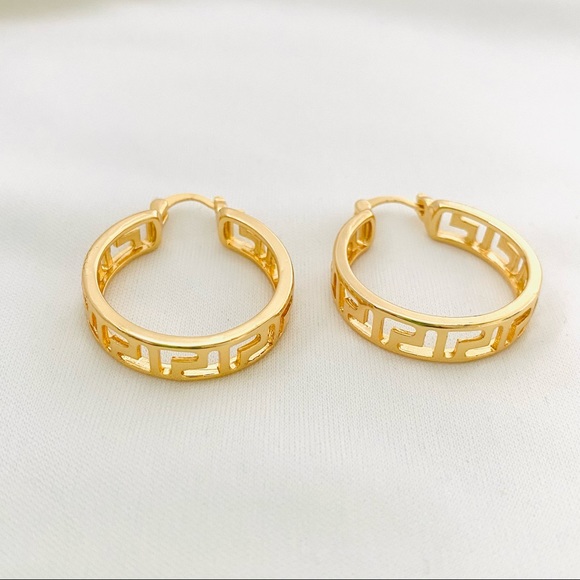 Large Greek Hoops - Picture 3 of 8